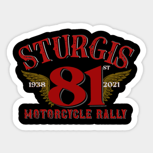 81st Sturgis Motorcycle Rally - Retro Style Sticker